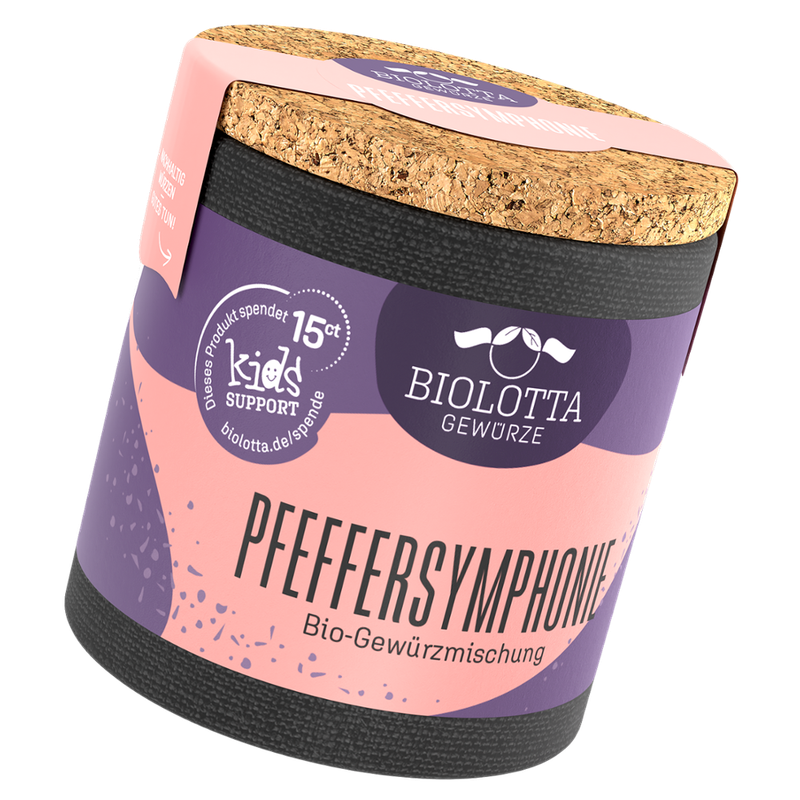 Biolotta Biolotta Korkdose Pfeffer Bio-Gewürzmischung, geschrotet - Produktbild