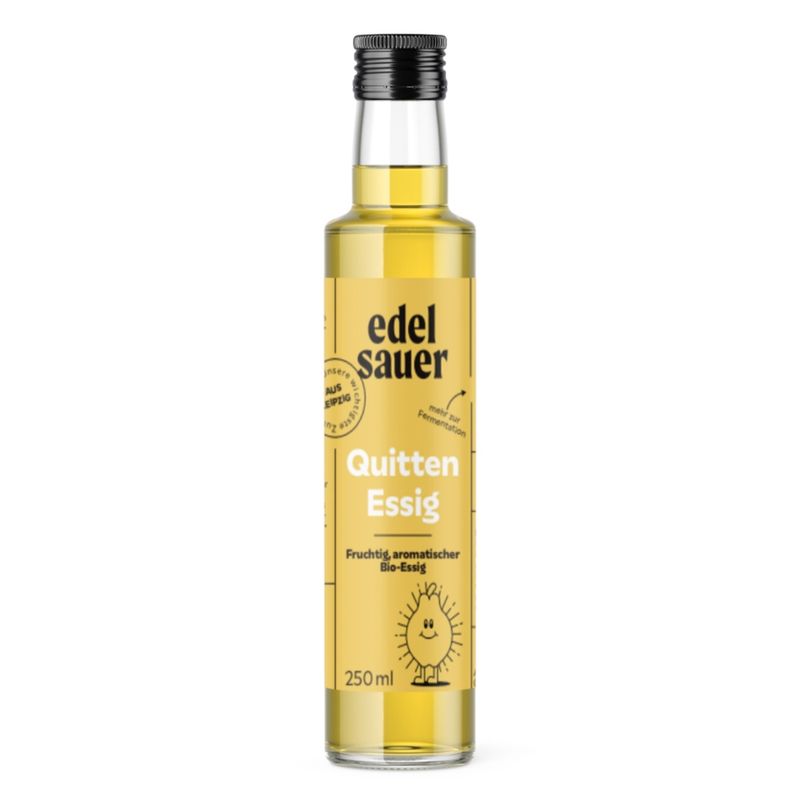 edelsauer Quitten-Essig - Fruchtig-aromatische Bio-Essigessenz - Produktbild