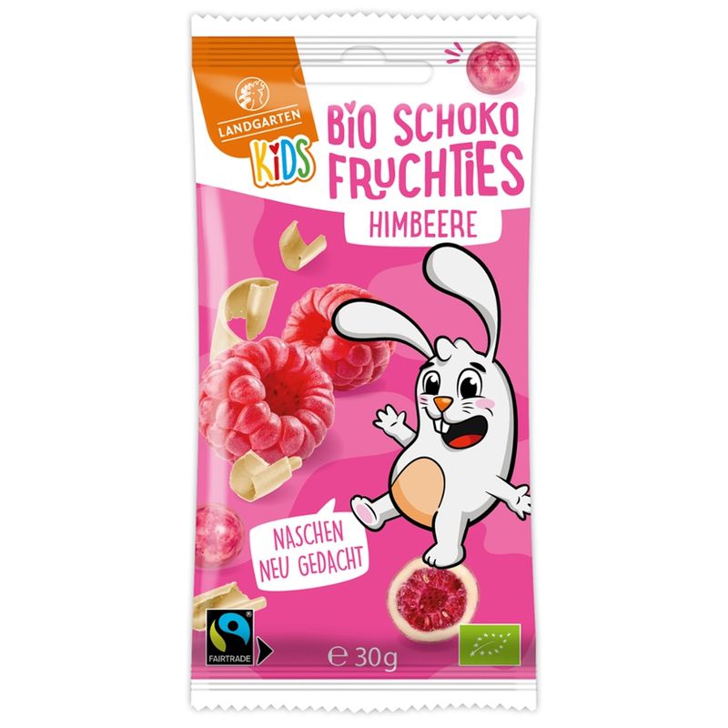 Landgarten Bio Kids Schoko Fruchties Himbeere 30g - Produktbild