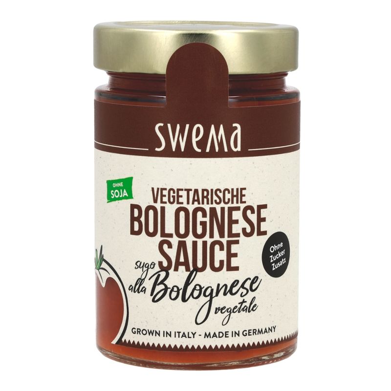 SweMa SweMa Vegetarische Bolognesesauce  - Sugo alla Bolognese vegetale, 300g - Produktbild