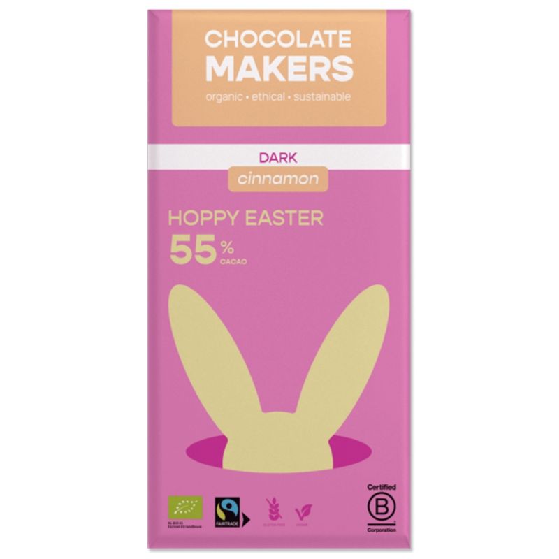 Chocolatemakers Chocolatemakers Hoppy Easter Pur Schokolade mit 55% Kakaoanteil und Zimt aus Kolumbien - Produktbild