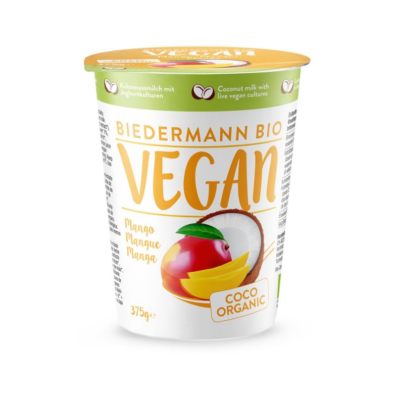 Molkerei Biedermann Bio vegan Kokos fermentiert Mango - Produktbild