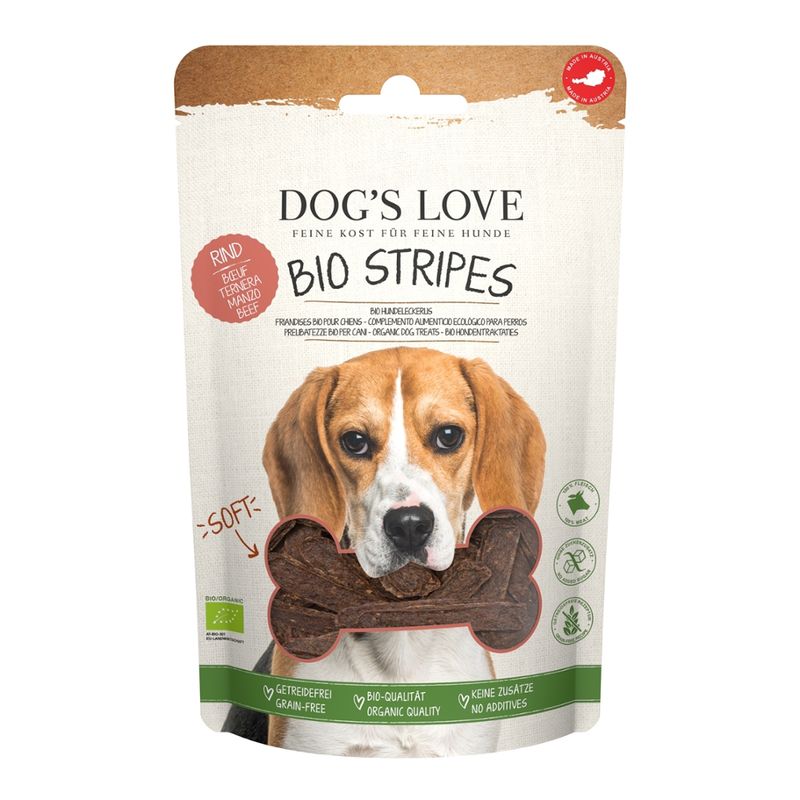 DOG'S LOVE DOG'S LOVE Soft Stripes BIO Rind 150g - Produktbild