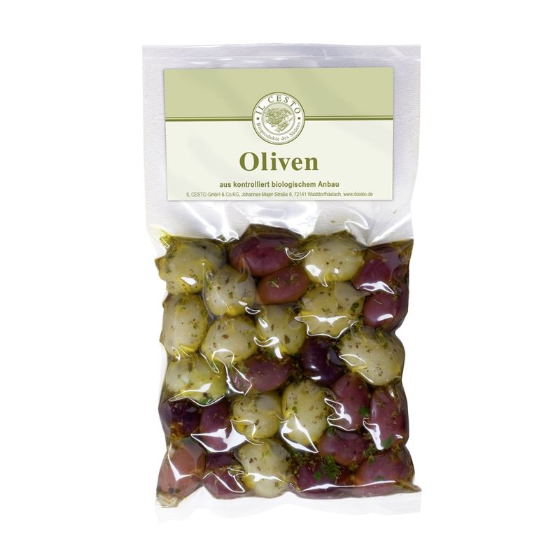 Il Cesto Oliven-Mix schwarz/grün mariniert ohne Knoblauch - Produktbild