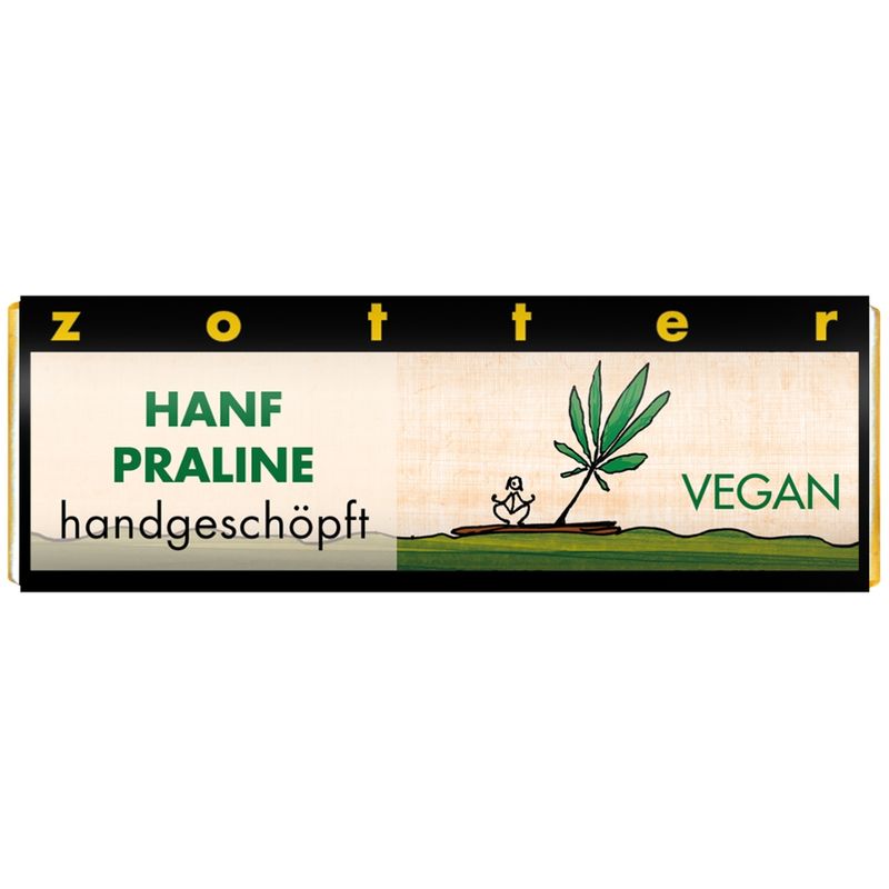 Zotter Schokolade Schoko-Mini Hanfpraline - Produktbild