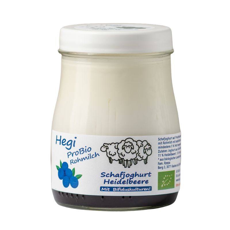 Hegi Schafrohmilchjoghurt probiotisch Heidelbeere - Produktbild