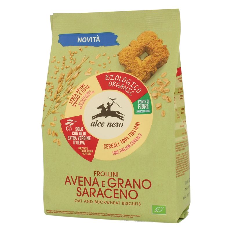 Alce Nero  Kekse mit Hafer und Buchweizen - Produktbild
