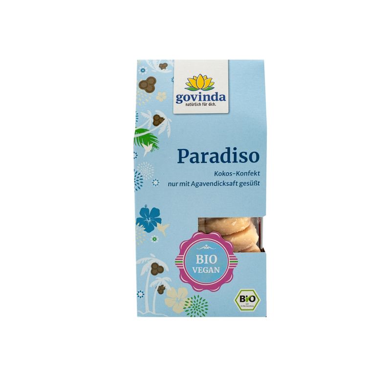 Govinda Paradiso Kokos-Konfekt nur mit Agavendicksaft gesüßt - Produktbild