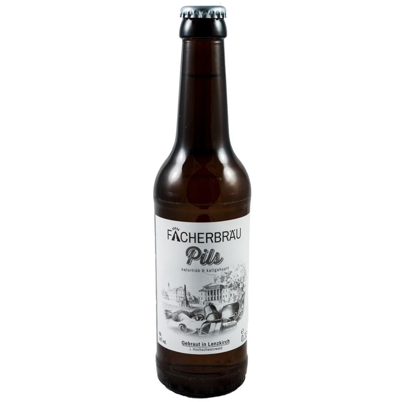 Fächerbräu Bio-Pils naturtrüb & kaltgehopft Flasche 0,33 Liter - Produktbild