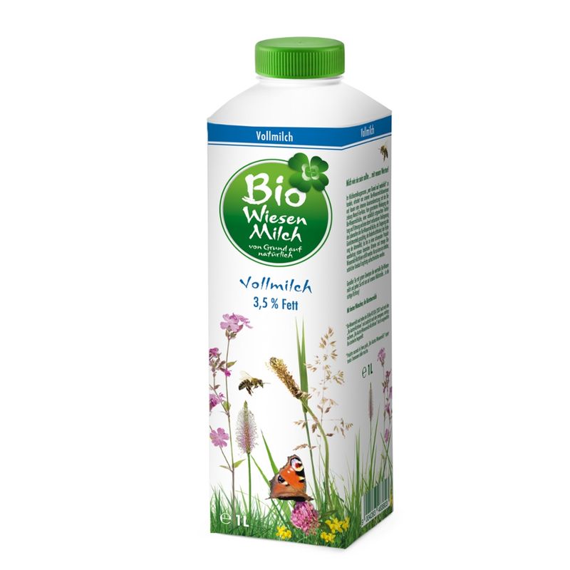 BioWiesenmilch Bio-Wiesenmilch Vollmilch 3,5% Fett - Produktbild