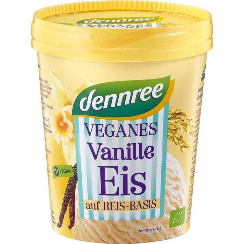 dennree Veganes Bourbon-Vanilleeis auf Reisbasis - Produktbild