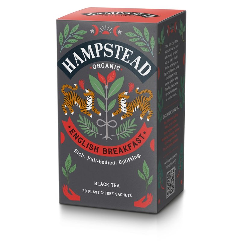 Hampstead Organic  Hampstead Organic Earl grey tea bags in plastic free packaging - Produktbild