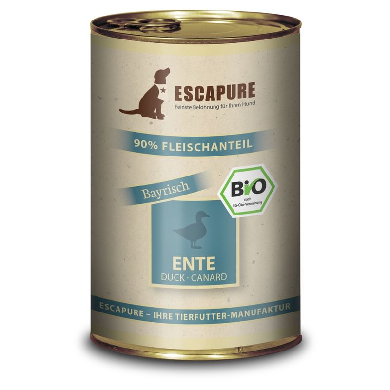 Escapure Hund Nassfutter BIO Ente Bayrisch 400g - Produktbild