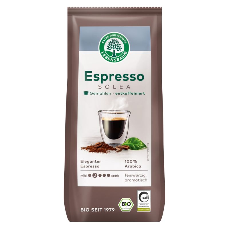 LEBENSBAUM Espresso Solea®, entkoffeiniert, gemahlen - Produktbild