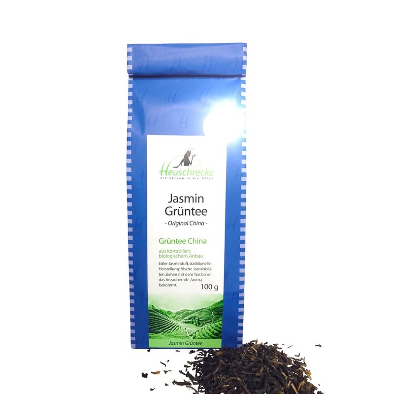 Heuschrecke CHINA JASMIN grün Blattte, kbA-FB 100g - Produktbild