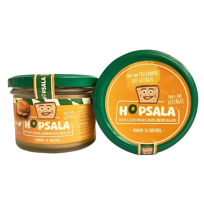 Freiländer Bio Geflügel Hopsala Leberkas 200 g, im Glas, zum Aufbacken - Produktbild