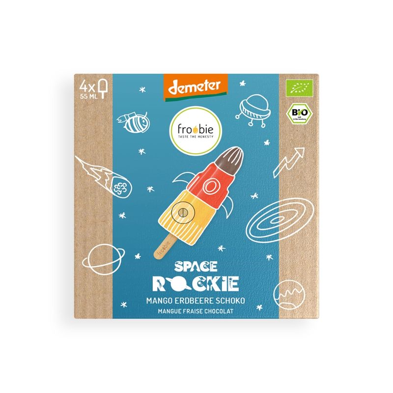 froobie froobie Space Rockie Demeter Raketen Eis am Stiel Multipack 4x55ml, völlig natürlich und ohne künstliche Zusatzstoffe - Produktbild