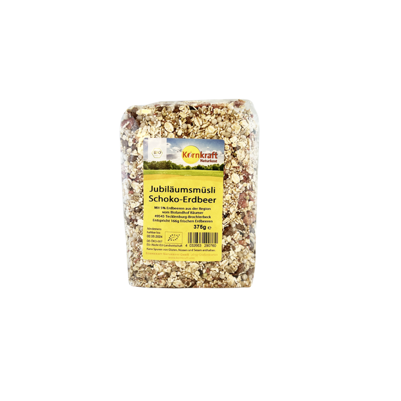 Kornkraft Jubiläumsmüsli Schoko-Erdbeer 375 g - Produktbild