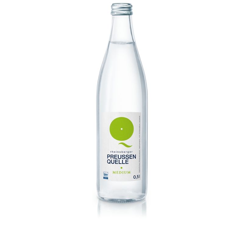 Rheinsberger PreussenQuelle Bio Mineralwasser 0,5 l medium - Produktbild
