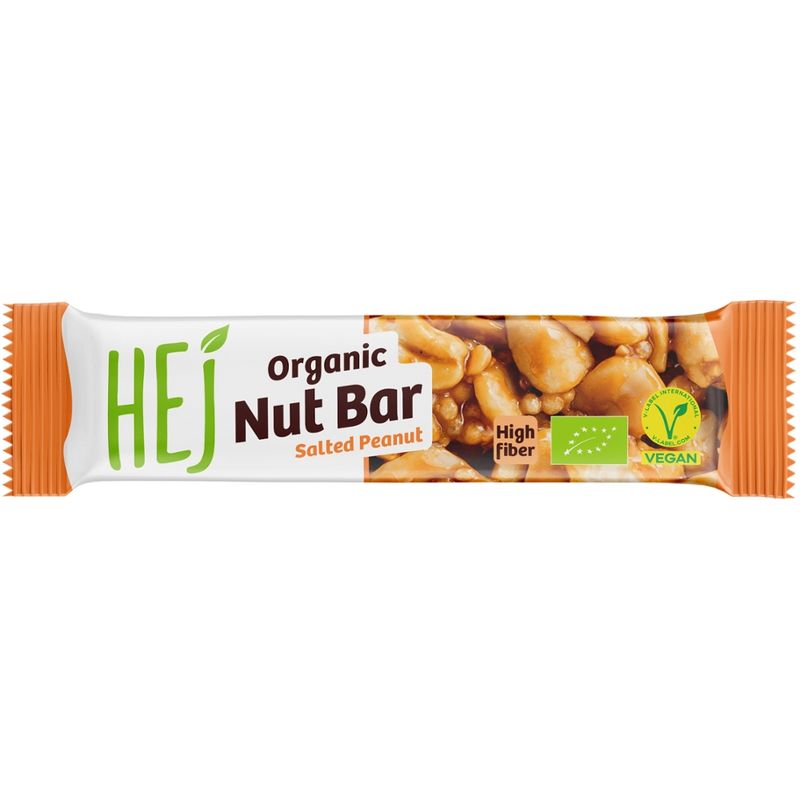 HEJ Natural HEJ Organic Nut Bar - 1 x 40g - Salted Peanut, glutenfrei, vegan, bio - Produktbild