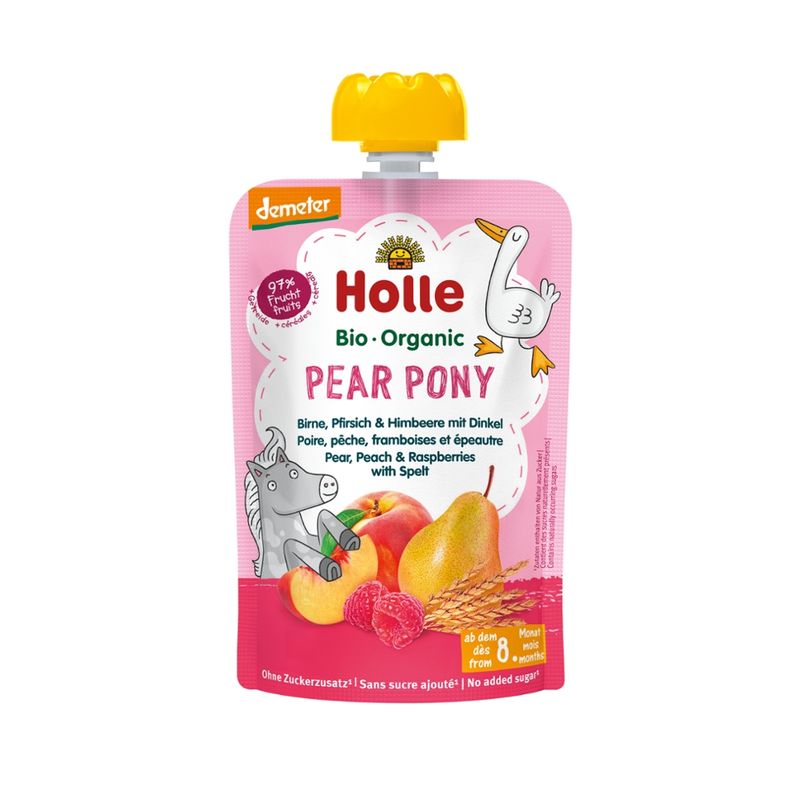 Holle  Pear Pony - Birne, Pfirsich & Himbeere mit Dinkel - Produktbild