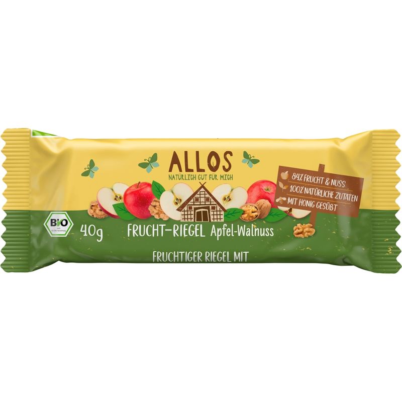 Allos Frucht-Riegel Apfel Walnuss - Produktbild