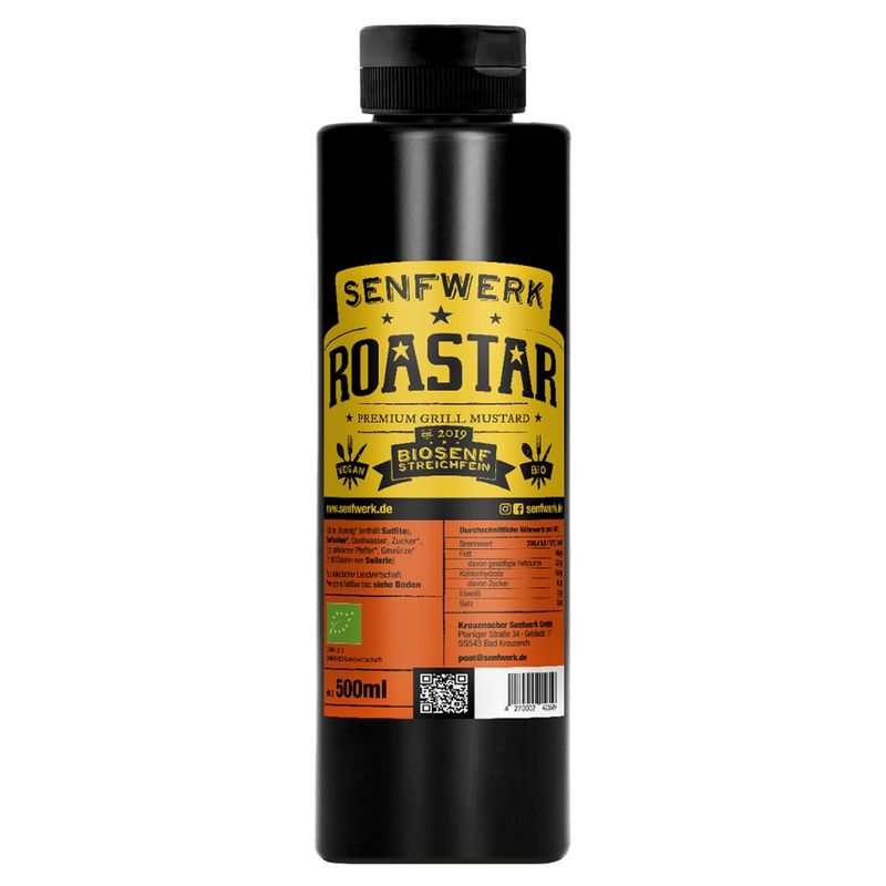 Kreuznacher Senfwerk BIO  Rotisseursenf - Roastar 500ml - Produktbild