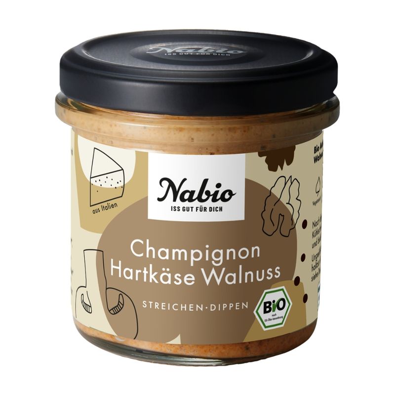 Nabio Nabio Mediterraner Aufstrich Champignon Hartkäse Walnuss - Produktbild