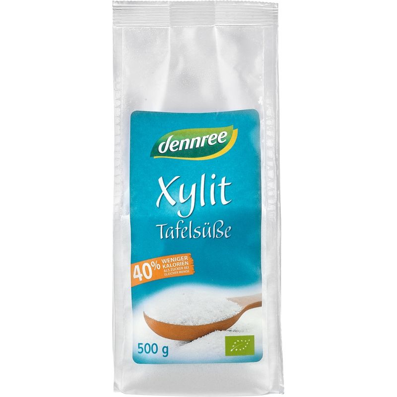 dennree Xylit Tafelsüße, 40% weniger Kalorien als Zucker bei gleicher Menge - Produktbild