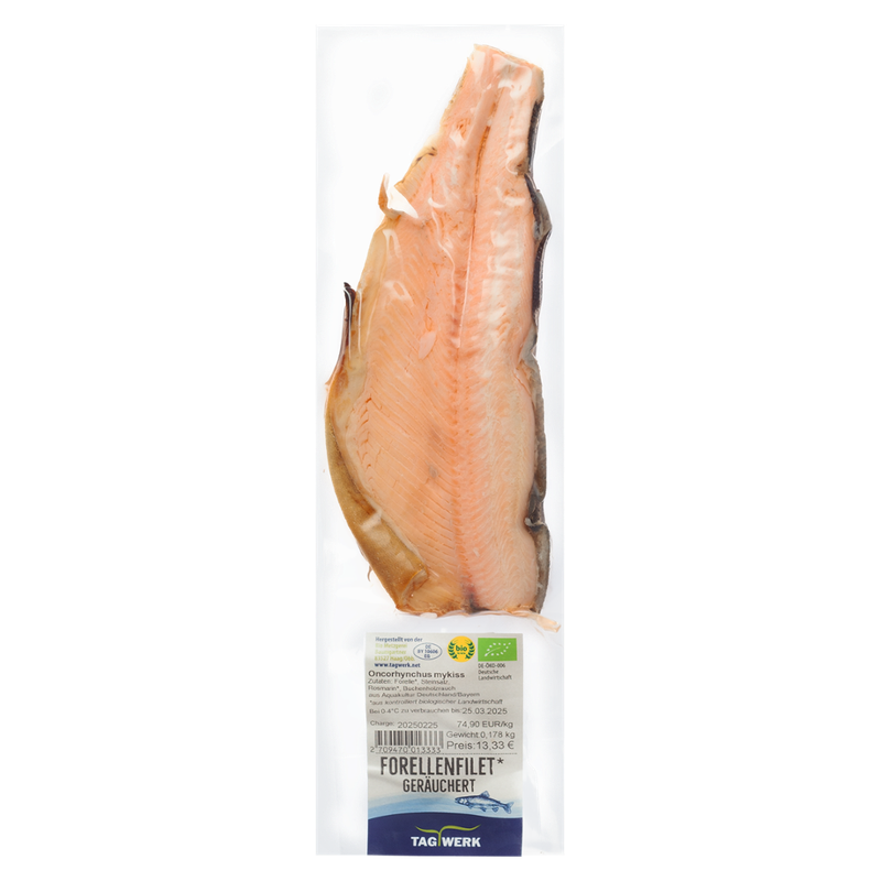 TAGWERK Forellenfilet geräuchert von der Fischzucht Baumgartner - Produktbild