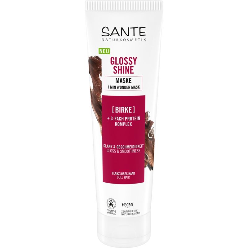 Sante SANTE GLOSSY SHINE 1 Minute Wonder Maske Birke + 3-Fach Protein Komplex - Produktbild