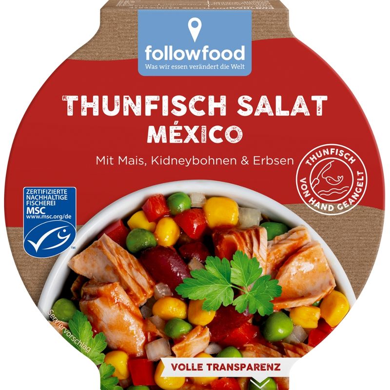 followfood Thunfisch Salat México mit Thunfisch, Mais, Kidneybohnen und Erbsen - Produktbild