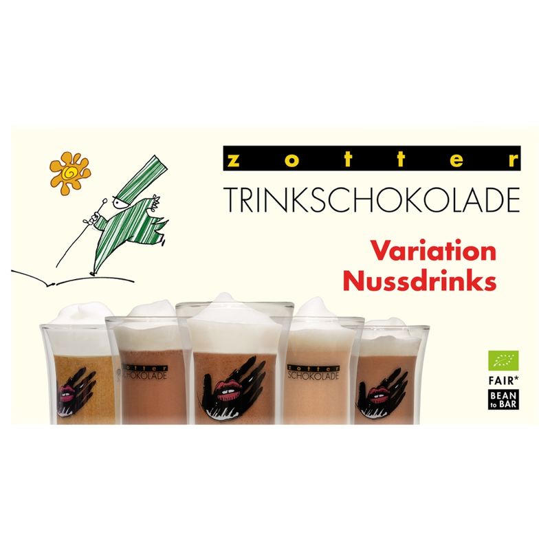 Zotter Schokolade Trinkschokolade – Variation Nussdrinks - Produktbild