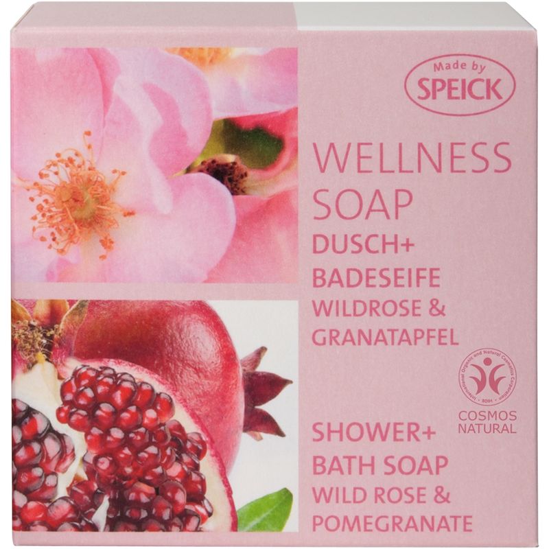 Made by Speick Wellness Soap, Dusch + Badeseife Wildrose & Granatapfel - Produktbild
