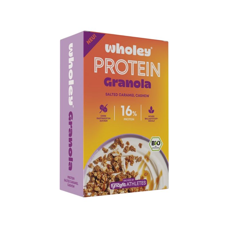 Wholey Wholey Bio Protein Salted Caramel Cashew Granola - Produktbild