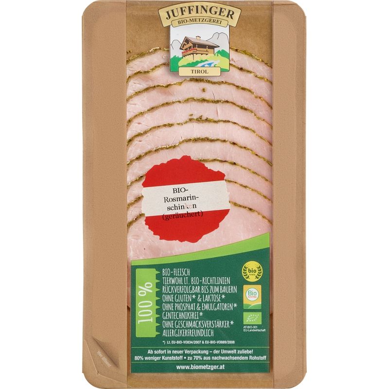 Juffinger Bio-Metzgerei BIO-Rosmarinschinken (geräuchert) - Produktbild