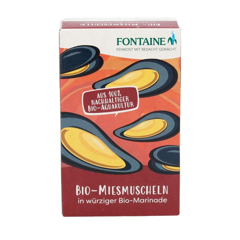 Fontaine Bio-Miesmuscheln in würziger Bio-Marinade - Produktbild