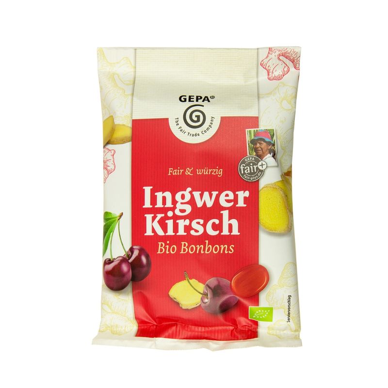 GEPA - The Fair Trade Company Bio Ingwer Kirsch Bonbon - Produktbild