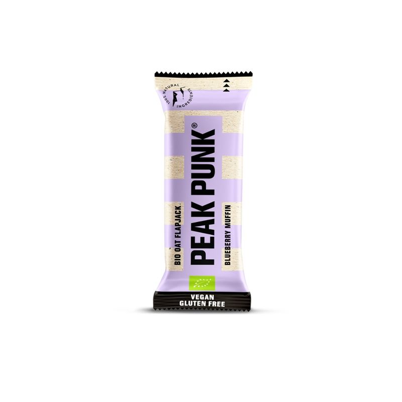 Peak Punk  PEAK PUNK® Bio Oat Flapjack - Blueberry Muffin 60g - Produktbild