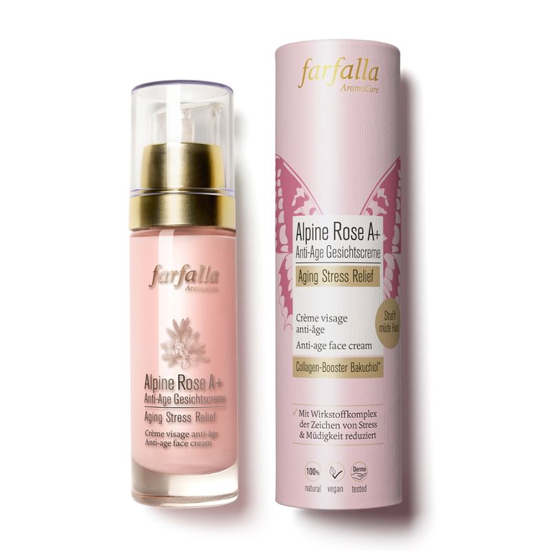 farfalla Alpine Rose A+ Anti-Age Gesichtscreme, Aging Stress Relief, 30ml - Produktbild