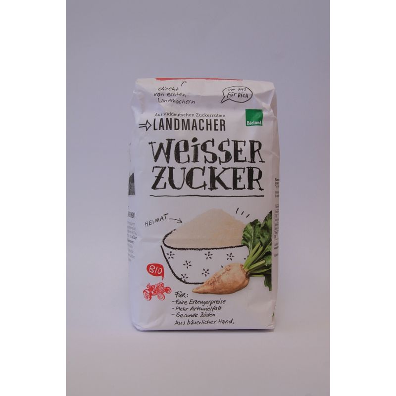 Landmacher Bio-Weißer Rübenzucker (1kg), Bioland - Produktbild