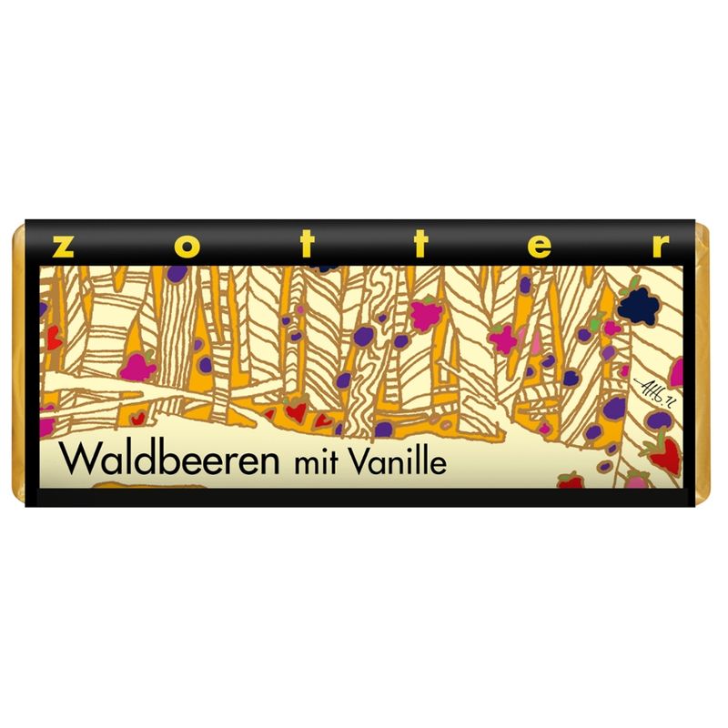 Zotter Schokolade Waldbeeren mit Vanille - Produktbild