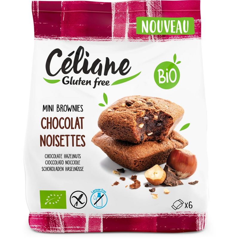 Céliane Mini-Brownies-Haselnuss-Schoko glutenfrei - Produktbild