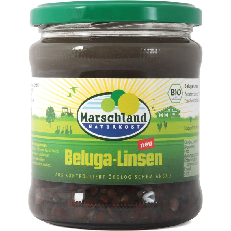 Marschland  Bio-Beluga Linsen 370 ml Gl. MARSCHLAND - Produktbild