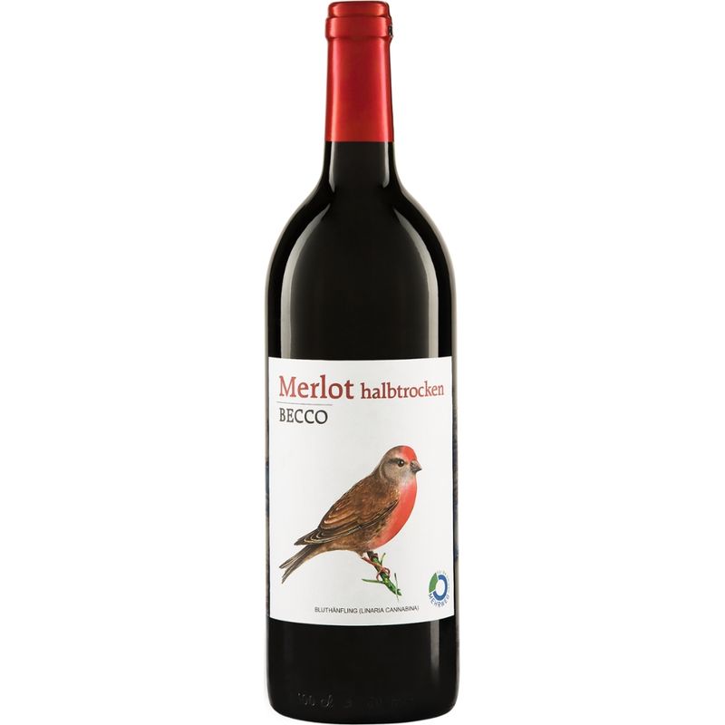 Riegel Eigenmarke BECCO Merlot halbtrocken 1l - Produktbild