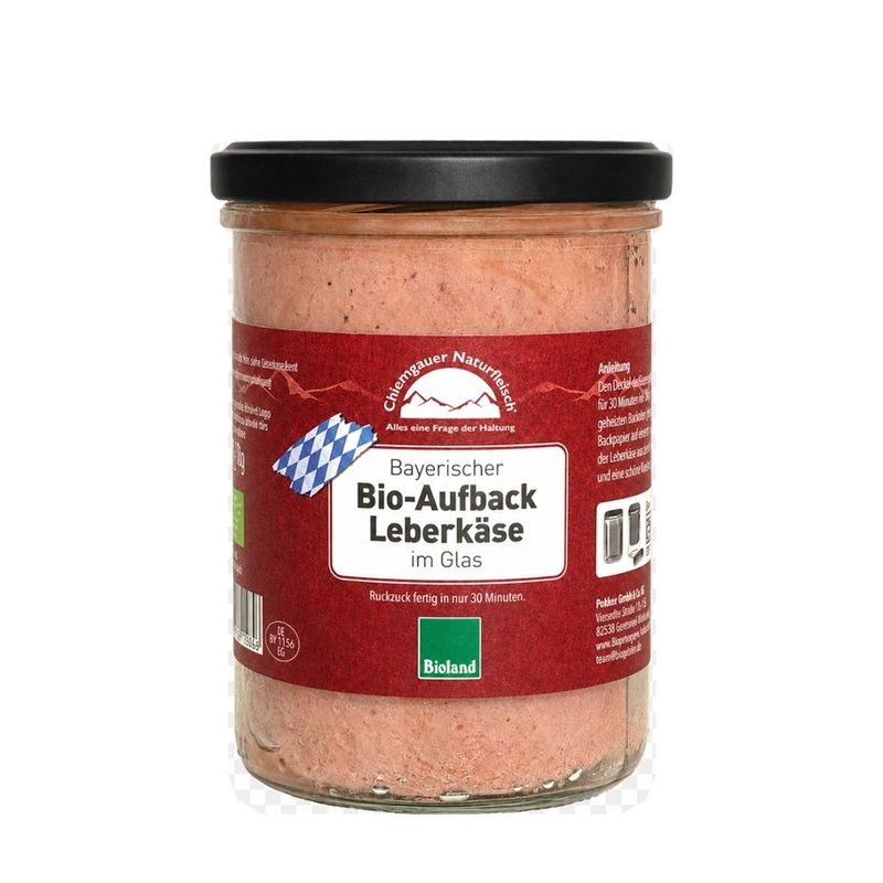 Chiemgauer Naturfleisch Bio-Leberkäse im Glas, CNF, DB - Produktbild
