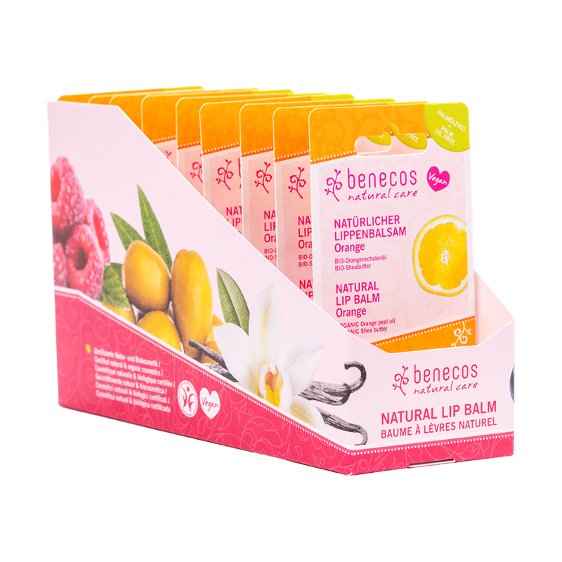benecos benecos Lip Balm Display Orange - Produktbild