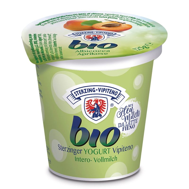 Joghurt Sterzing BIO BIO Vollmilchjoghurt aus Heumilch G.T.S. - 125g - Aprikose - Produktbild