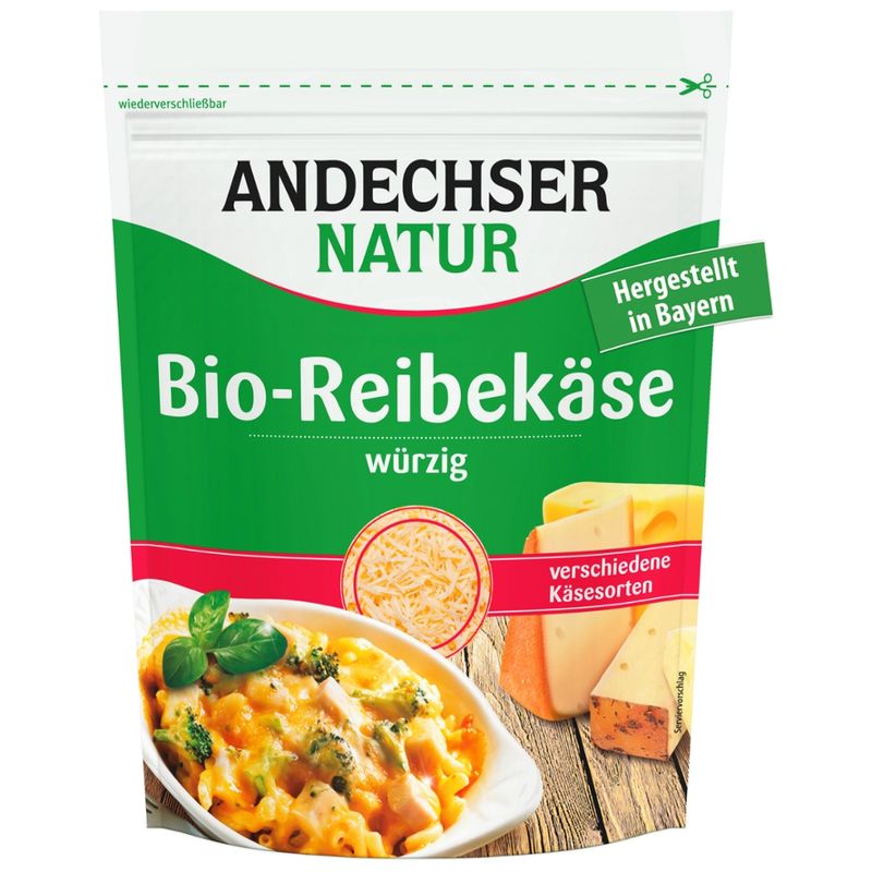 Andechser Natur AN Bio Reibekäse (45%) - Produktbild