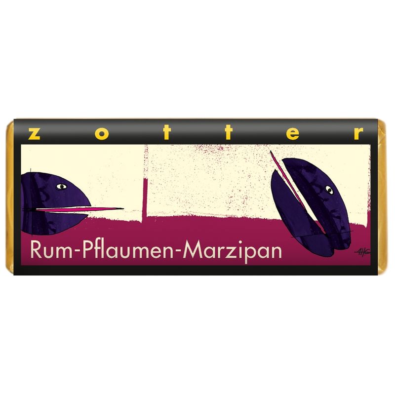Zotter Schokolade Rum-Pflaumen-Marzipan (+) - Produktbild